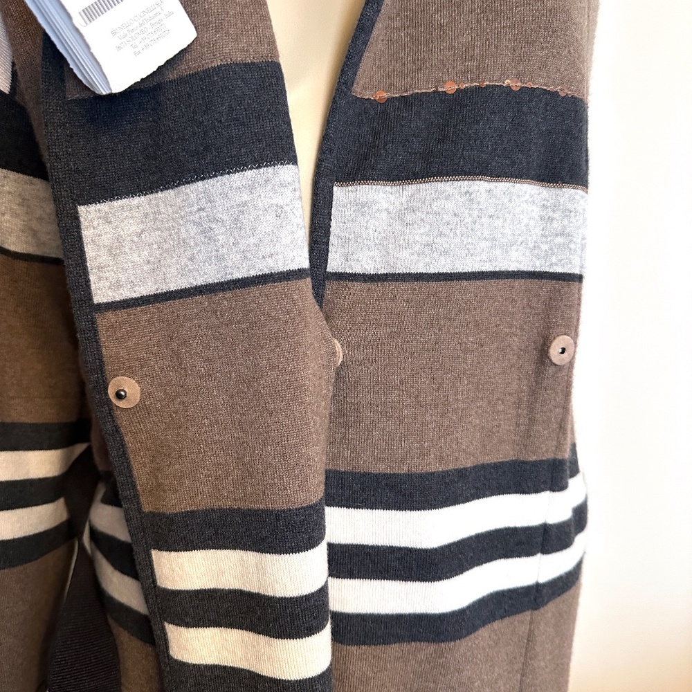 BRUNELLO CUCINELLI 100% cashmere long cardigan - Picture 10 of 16